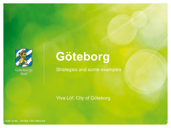 Ylva Löf: Urban Development in Gothenburg
