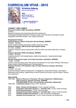CV - SMHI