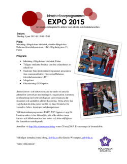 Idrottstränarprogrammet EXPO 2015