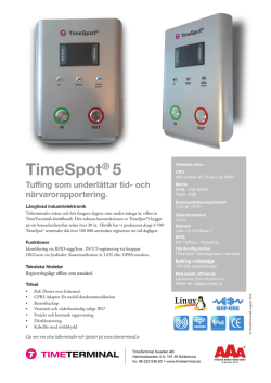 TimeSpot® 5 - TimeTerminal