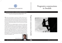 Progressive constructions in Swedish