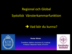 4. Bedömning av regional och global VK funktion, Reidar Winter