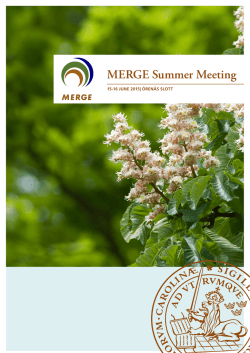 MERGE Summer Meeting