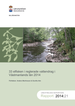 Rapport 2014:21 33 elfisken i reglerade