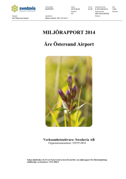 MILJÖRAPPORT 2014