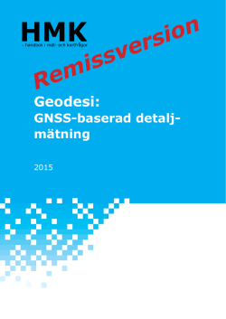 HMK-Geodesi: GNSS-baserad detaljmätning