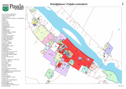 Karta över detaljplaner i Pajala centralort