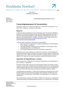 Framkomlighetsprogram för Storstockholm
