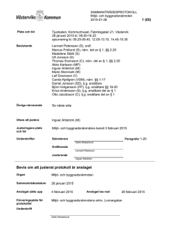 Miljö- och byggnadsnämndens protokoll 2015