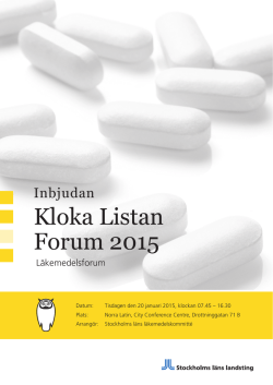 Program Kloka Listan Forum 2015