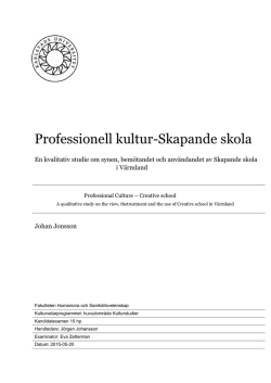 Professionell kultur-Skapande skola