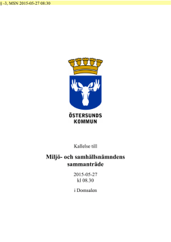 Miljö- och samhällsnämndens sammanträde