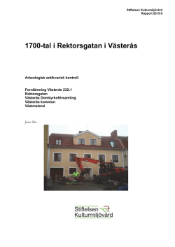 Stiftelsen Kulturmiljövård Rapport 2015:6