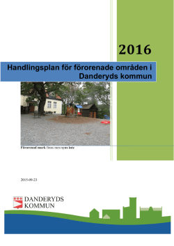 Handlingsplan 2012–2015för förorenade områden i Danderyds
