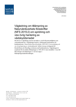 NFS 2015:2 - Naturvårdsverket