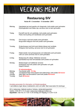 Restaurang SIV - Region Halland