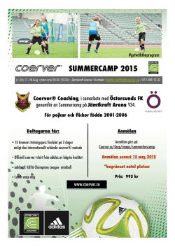 Här hittar du hela programmet för Summercamp 2015!