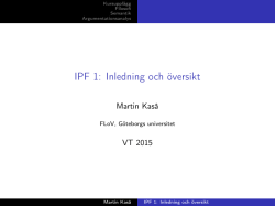 IPF 1: Inledning och översikt - GUL
