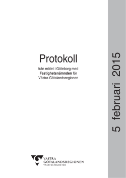 Protokoll 5 februari 2015 - Västfastigheter