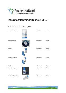 Inhalationsläkemedel februari 2015