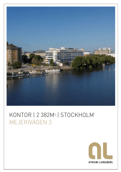 KONTOR | 2 382M2 | STOCKHOLM MEJERIVÄGEN 3