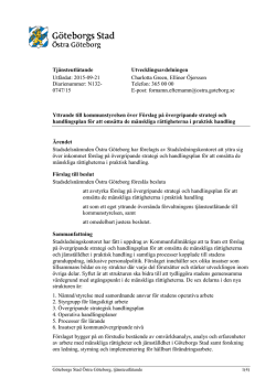 Tjänsteutlåtande Utfärdat: 2015-09-21 Diarienummer
