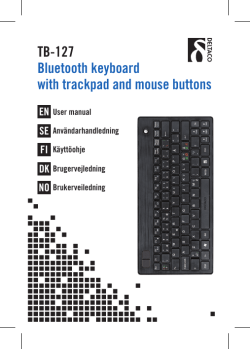 TB-127 Bluetooth keyboard with trackpad and mouse buttons