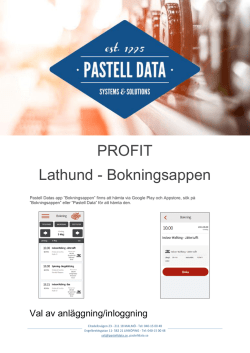 PROFIT Lathund - Bokningsappen