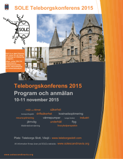 SOLE Teleborgskonferens 2015