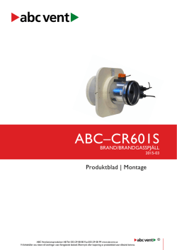 ABC–CR601S - ABC Ventilationsprodukter AB