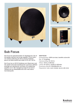 Sub Focus - Audio Pro