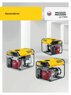 Generatorer - Wacker Neuson