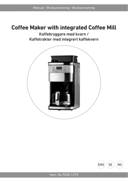 Coffee Maker with integrated Coffee Mill