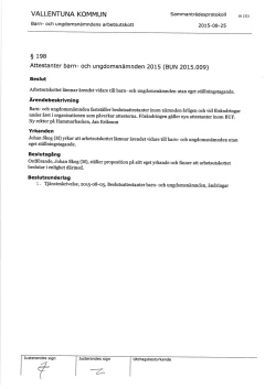 Tjänsteskrivelse Tjänsteskrivelse