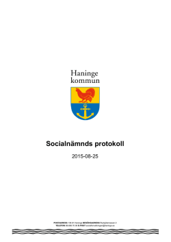 Socialnämnds protokoll