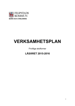 Verksamhetsplan 2015/2016