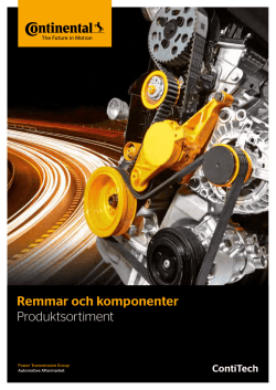 Remmar och komponenter - Produktsortiment (PDF