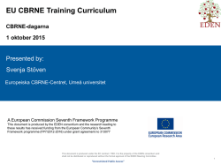 Presentation EU CBRNE Training Curriculum