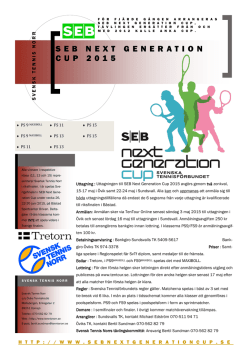 SEB NEXT GENERATION CUP 2015