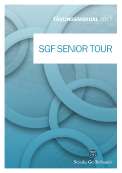 Manual SGF Senior Tour
