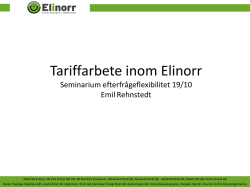 Tariffarbete inom Elinorr – Emil Rehnstedt, Gävle Energi (pdf 704 KB)