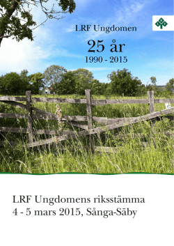 LRF Ungdomens riksstämma 4 - 5 mars 2015, Sånga-Säby