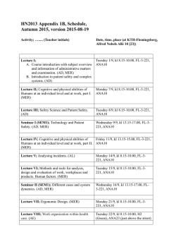 HN2013 Appendix 1B, Schedule, Autumn 2015, version 2015