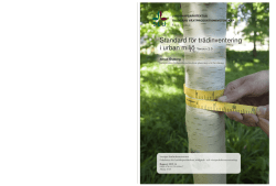 Standard för trädinventering i urban miljö Version 2.0