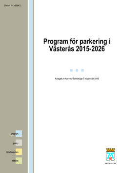 Program för parkering antaget 2015-11-05