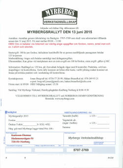 Inbjudan 2015 - Myrbergs Verkstadssällskap