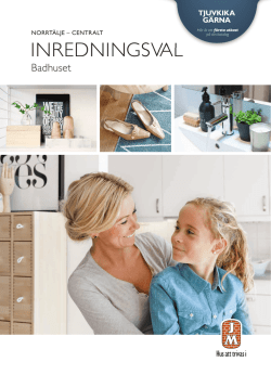 Katalog Inredningsval för Badhuset (Preliminär)
