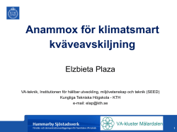 Anammox för klimatsmart kväveavskiljning