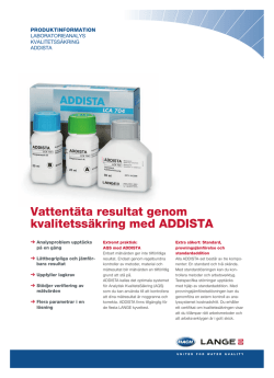 Vattentäta resultat genom kvalitetssäkring med ADDISTA