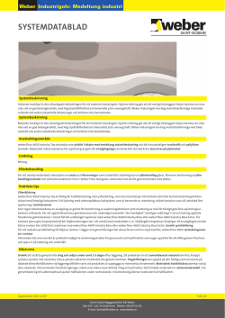 Produktdatablad pdf Weber Industrigolv: Medeltung industri